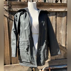 Vintage Wippette Black Vinyl Raincoat Size S Womens